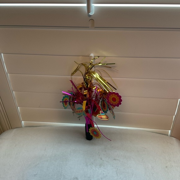 Festive Gold and Pink Holiday Decor Bouquet - Picture 3 of 4